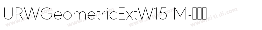 URWGeometricExtW15 M字体转换
